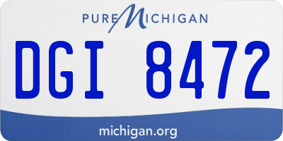 MI license plate DGI8472