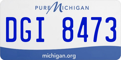 MI license plate DGI8473
