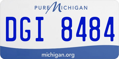MI license plate DGI8484