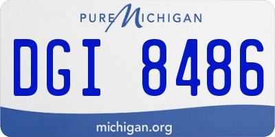 MI license plate DGI8486