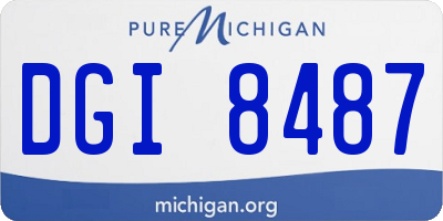 MI license plate DGI8487