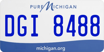 MI license plate DGI8488
