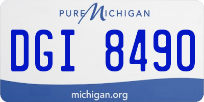 MI license plate DGI8490