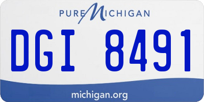 MI license plate DGI8491
