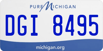 MI license plate DGI8495