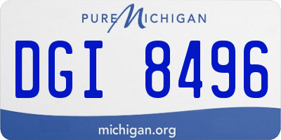 MI license plate DGI8496