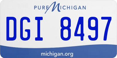 MI license plate DGI8497