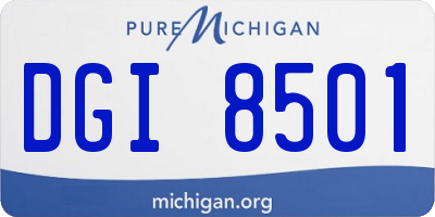 MI license plate DGI8501