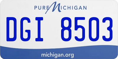 MI license plate DGI8503