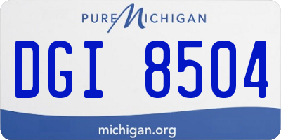 MI license plate DGI8504
