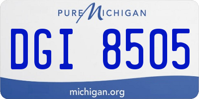 MI license plate DGI8505