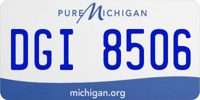MI license plate DGI8506
