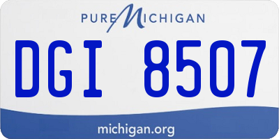 MI license plate DGI8507