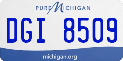 MI license plate DGI8509