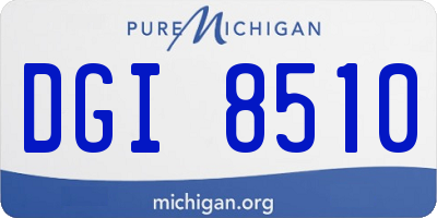 MI license plate DGI8510