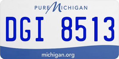 MI license plate DGI8513