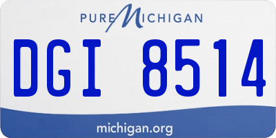 MI license plate DGI8514