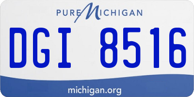 MI license plate DGI8516
