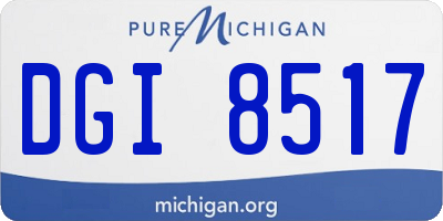 MI license plate DGI8517
