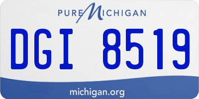 MI license plate DGI8519