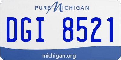 MI license plate DGI8521