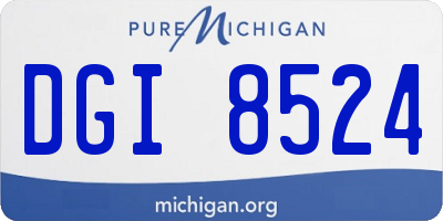 MI license plate DGI8524