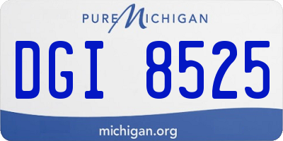 MI license plate DGI8525