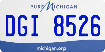 MI license plate DGI8526