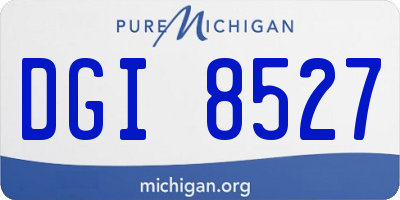 MI license plate DGI8527