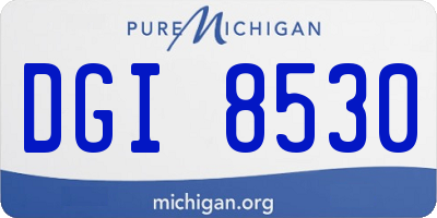 MI license plate DGI8530