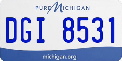 MI license plate DGI8531