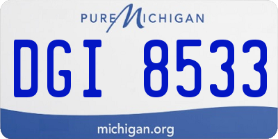 MI license plate DGI8533