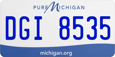 MI license plate DGI8535