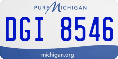 MI license plate DGI8546