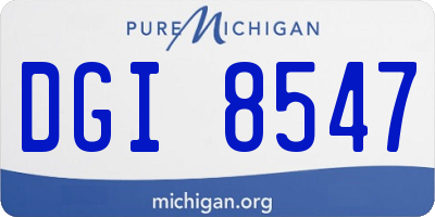 MI license plate DGI8547