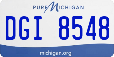 MI license plate DGI8548