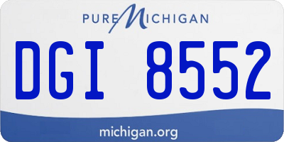 MI license plate DGI8552