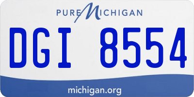 MI license plate DGI8554
