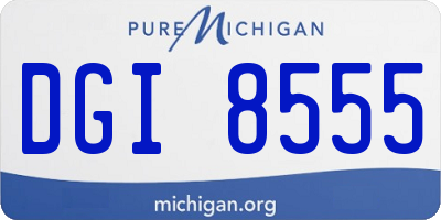MI license plate DGI8555