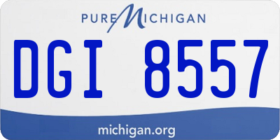 MI license plate DGI8557