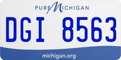 MI license plate DGI8563