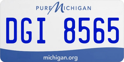 MI license plate DGI8565