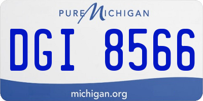 MI license plate DGI8566