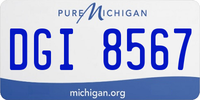 MI license plate DGI8567