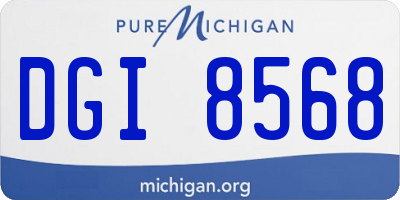 MI license plate DGI8568