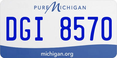 MI license plate DGI8570
