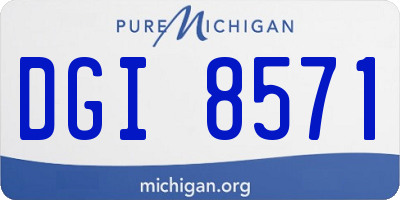 MI license plate DGI8571