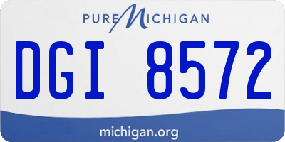 MI license plate DGI8572