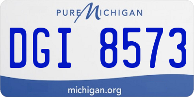 MI license plate DGI8573