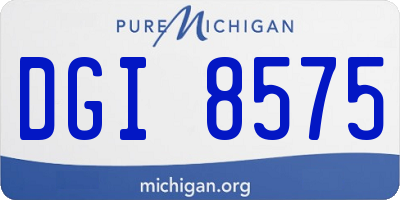 MI license plate DGI8575